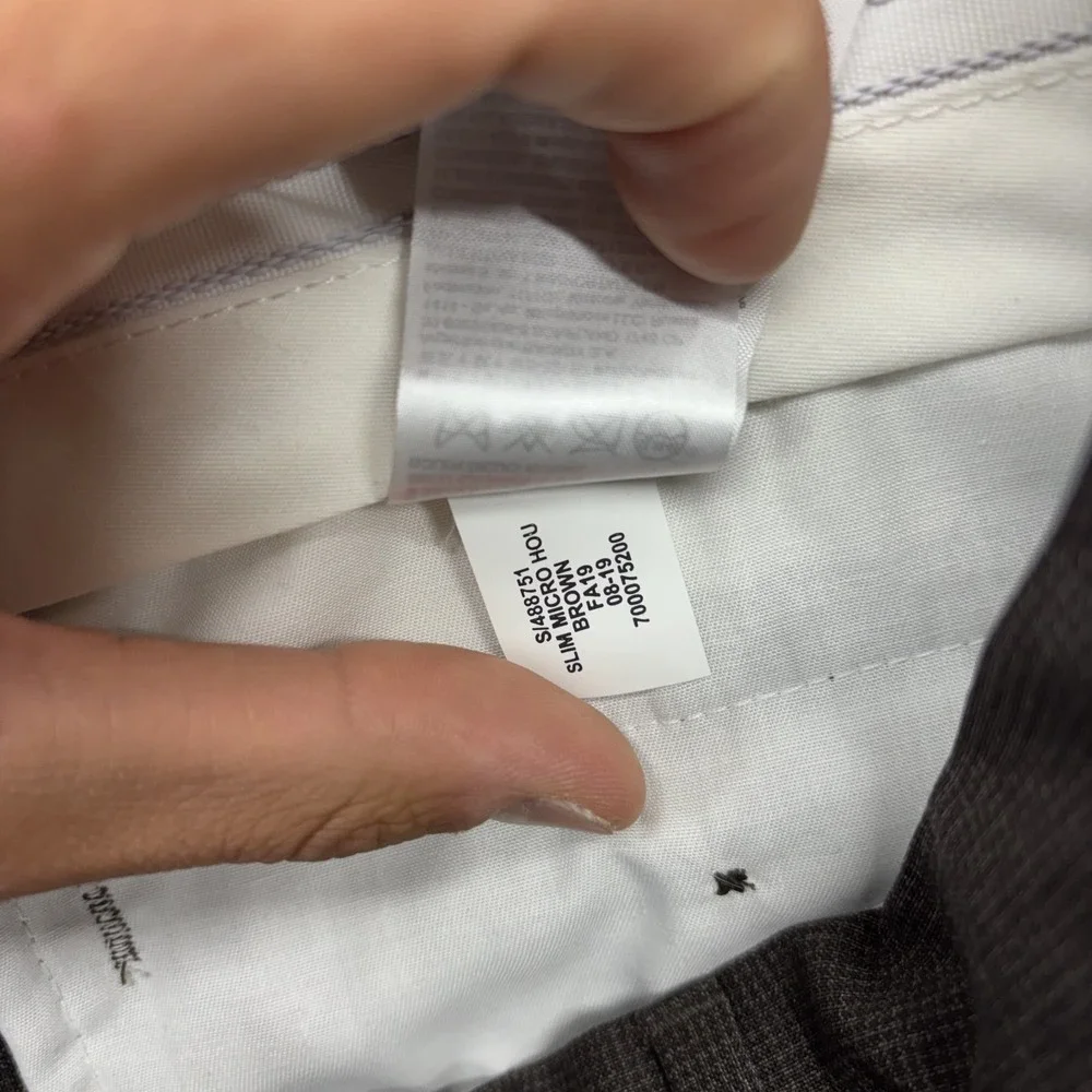 Banana Republic Pants Men's 32x30‎ Slim Fit Micro Houndstooth Brown New